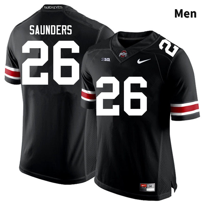 Ohio State Buckeyes Cayden Saunders Men's #26 Black Authentic Stitched College Football Jersey